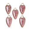 Natural Strawberry Quartz Pendants G-G193-02G-03-1