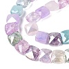 Mixed Styles Electroplate Crackle Glass Beads Strands EGLA-Q135-02A-C01-3