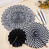 6Pcs Paper Fans Flower for Wedding Birthday Carnival Welcome Party Decorations AJEW-GF0013-45B-4