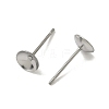 Non-Tarnish 304 Stainless Steel Post Stud Earring Findings X-STAS-R063-50-2