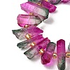 Electroplated Natural Quartz Crystal Beads Strands G-F800-D09-3