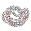 Transparent Electroplate Glass Bead Strands EGLA-TAC0003-04D-3