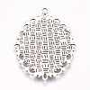 Tibetan Style Oval Pendant Cabochon Settings LS-TIBE-473-AS-NR-2