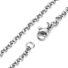 Skull Rhinestone Pendant Necklaces with Rolo Chains NJEW-F309-01-3