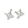 304 Stainless Steel Rhinestone Pendants STAS-L308-04C-P-2