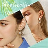 16Pcs 4 Styles Alloy Clear Cubic Zirconia Earring Nuts FIND-YW0012-06A-6