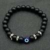 Natural Obsidian Beads Stretch Bracelets for Women Men JL6065-1-1