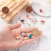 10 Pair 10 Color Transparent Resin & Wood Stud Earring Findings DIY-FW0001-09-4