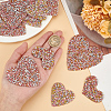 CRASPIRE 4 Styles Heart Hotfix Rhinestone Appliques PATC-CP0001-02A-3