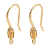 Brass Earring Hooks KK-G516-05G-1