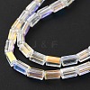 Electroplate Transparent Glass Beads Strands EGLA-H106-01A-AB01-4