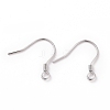 Anti-Tarnish Rhodium Plated 925 Sterling Silver Earring Hooks STER-D035-22P-1