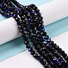 Electroplate Opaque Solid Color Glass Beads Strands LS-EGLA-A044-P1mm-L18-4