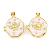 Brass Locket Pendants KK-D232-07G-2