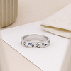 1Pc Alloy Rhinestone Finger Rings RJEW-LP0003-60-3