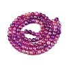 Drawbench Crackle Glass Beads Strands GLAA-N006-8mm-06-2