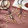 120Pcs 3 Styles Brass Bolo Tie Slides Clasp Accessories KK-PH0011-01-3