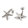 Non-Tarnish 304 Stainless Steel Stud Earrings Findings STAS-G317-08P-2