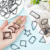 14Pcs 14 Styles Geometric Alloy Open Back Bezel Pendants FIND-WH0290-90EB-3