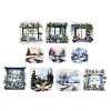 10Pcs 10 Styles Window Scenery Waterproof PET Stickers DIY-G121-01D-2