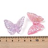 UV Plating & Luminous Transparent Acrylic Beads MACR-L007-20-3