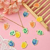 12Pcs 4 Colors Alloy Enamel Pendants ENAM-YW0003-93-5