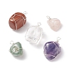 Natural Mixed Stone Pendants PALLOY-JF01748-1