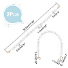   2Pcs Plastic Imitation Pearl Bead Bag Straps FIND-PH0008-21-2