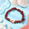 Natural Red Jasper Chips Beads Stretch Bracelets BJEW-JB11245-01-1