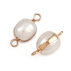 Natural Pearl Round Links KK-D423-03G-2