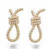 Brass Stud Earrings KK-S348-455-NF-2
