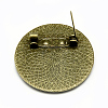 Tibetan Style Alloy Brooch Findings TIBE-Q081-25mm-01AB-FF-3