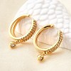 Brass Micro Pave Clear Cubic Zirconia Cuff Earrings EJEW-F370-30G-1