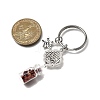 7Pcs Tibetan Style Alloy Keychains KEYC-JKC01386-4