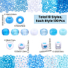 1200Pcs 10 Styles Opaque Plastic and  Opaque Acrylic Beads KY-PA0001-15B-2