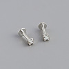 925 Sterling Silver with Synthetic Opal Cartilage Earrings FS-WG3DFDB-12-1
