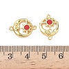 Brass Red Enamel Links KK-L256-19G-3