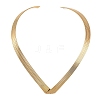 316L Surgical Stainless Steel Open V Shapd Torque Choker Necklaces for Women NJEW-F379-01G-2