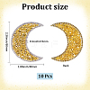 Resin Rhinestone Hotfix Rhinestone Iron on/Sew on Cloth Patches DIY-WH20063-030F-2