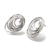 Brass Stud Earrings for Women EJEW-U026-03P-2