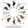 48Pcs 12 Styles Natural Gemstone Pendants G-FW0001-30-5
