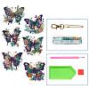 6Pcs Butterfly DIY Diamond Painting Keychain Kit PW-WG89143-01-2