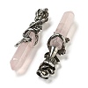 Natural Rose Quartz Faceted Double Termimal Pointed Big Pendants G-P547-03AS-01-2