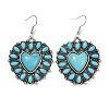 Alloy Synthetic Turquoise Dangle Earrings for Women EJEW-U053-11AS-4