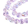 Electroplate Transparent Glass Beads Strands EGLA-N056-01A-06-3