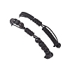 2Pcs 2 Styles Natural Black Onyx & Black Agate & Synthetic Lava Rock Beads Braided Bead Bracelets for Women BJEW-JB12591-5