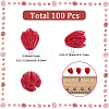 100Pcs Dyed Synthetic Coral Carved Beads CORA-SC0001-14-2
