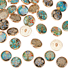 24Pcs 6 Styles 1-Hole Alloy Shank Buttons BUTT-CY0001-44A-1