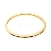 Brass Pave Colorful Glass Hinged Bangles for Women BJEW-M312-05G-2