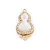 Gourd Brass Micro Pave Clear Cubic Zirconia Box Clasps LS-KK-U051-01G-05-1